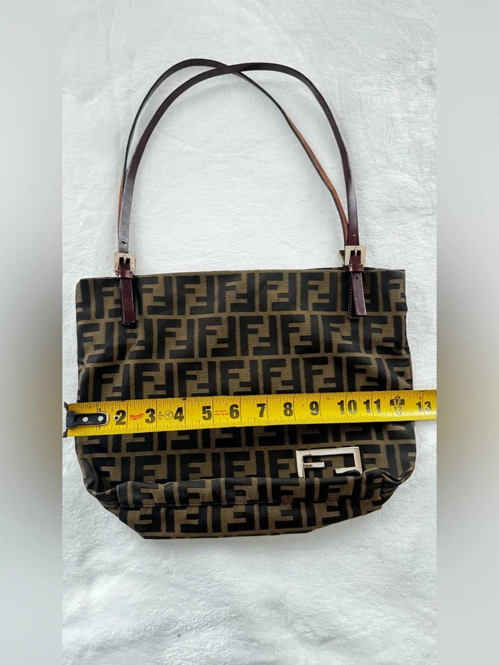 Fendi Zucca Canvas Tote vintage bag, interior serial # tag